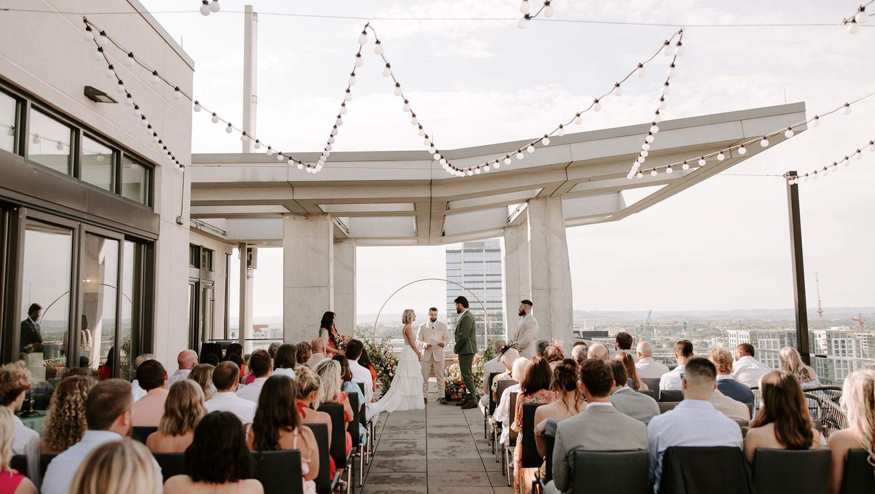 Rooftop ceremony at Aertson