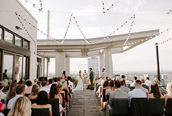 Rooftop ceremony at Aertson