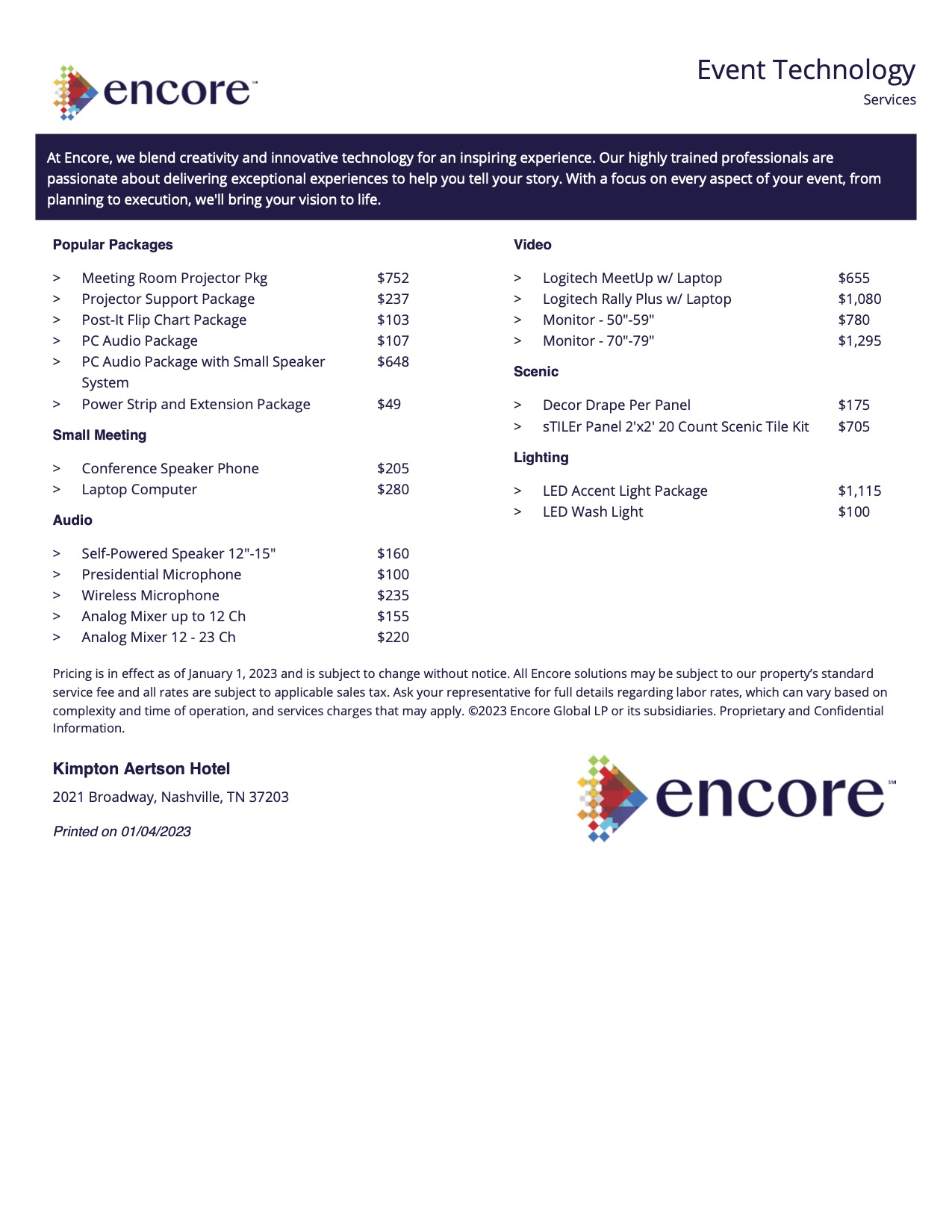 Aertson's Event Technology Service Capabilities