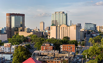 Aireal view of Nashville from Kimpton Aertson